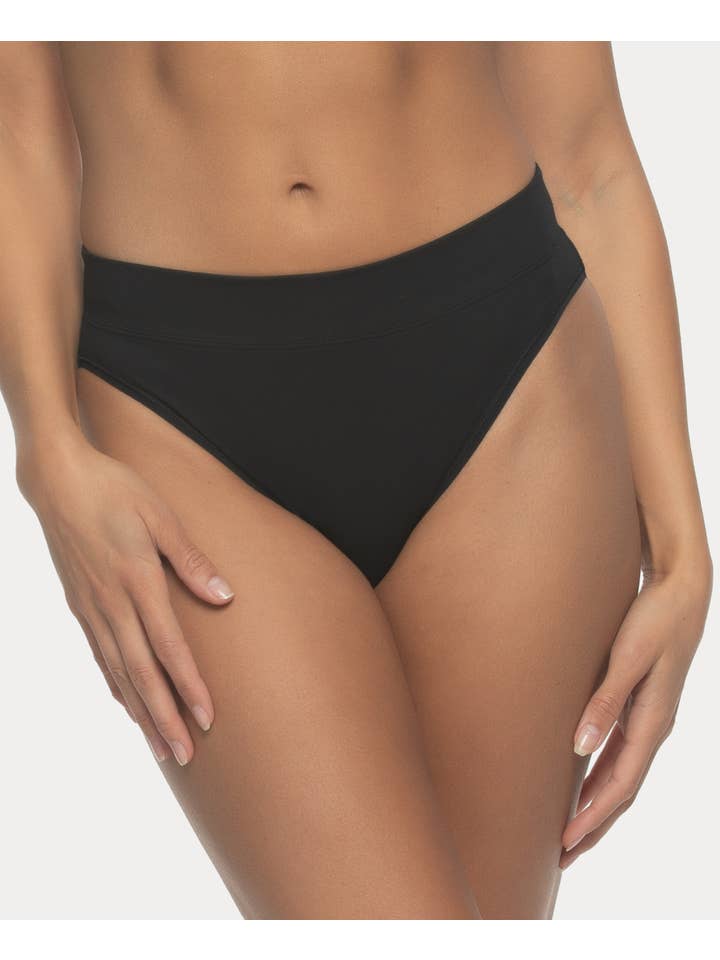 Felina Pima Cotton Hi-Cut Underwear - Black (5-pack)